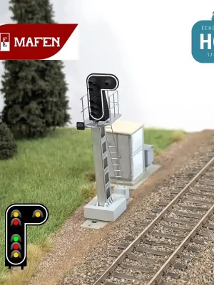 Nur noch heute | Signal lumineux SNCF 7 feux Carré + Ralentissement avec oeilleton HO Mafen 913209