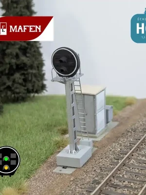 Signal lumineux SNCF disque de BAPR 2 feux jaune-vert HO Mafen 913218 - Neuzugang