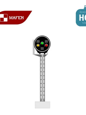 Premium-Qualität - Signal lumineux SNCF disque de BAPR 3 feux rouge-jaune-vert HO Mafen 913219