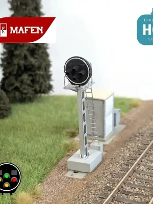 Signal lumineux SNCF disque de BAPR 4 feux rouge-vert et 2 jaunes HO Mafen 913220 | Hohe Qualität