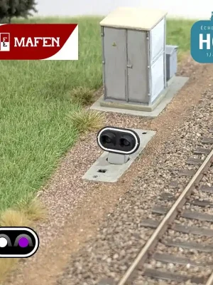 Signal lumineux SNCF horizontal Carré violet HO Mafen 913223 | Begrenzte Stückzahl