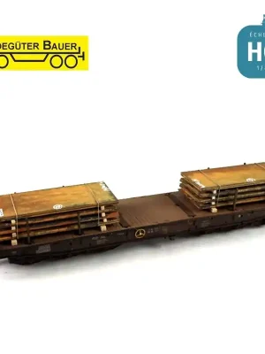 Stahlplatten Set 1, 2x kurz H0 Ladegüter Bauer H01046 - Werkspreis