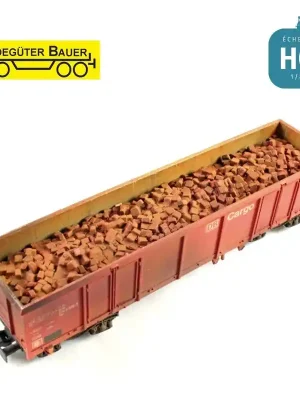 Rostige Pressschrottwürfel für Drehgestell-LKW Typ Eaos H0 Ladegüter Bauer H01078 - Zertifiziert