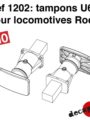Expresslieferung - U6-Puffer für Roco-Lokomotive (4 St) H0 Decapod 1202
