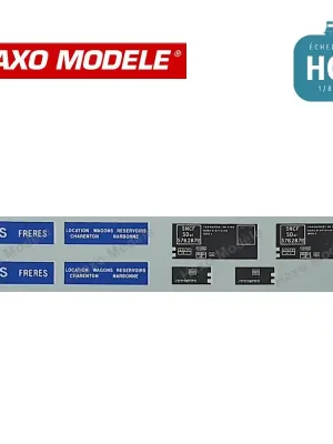 Déco Bi foudre "CES FRERES" wagon SNCF Ep III HO Haxo Modèle HM44029 - Herstellerpreis