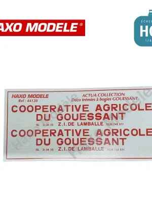 Déco céréaliers à bogie "Coopérative Agricole du Gouessant" HO Haxo Modèle HM44120 | Preishit