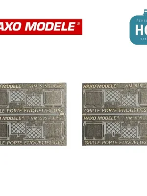Cadre porte étiquette avec grille ouvrante type Unifié à partir années 50 8 pcs HO Haxo Modèle HM44134 | Aktionspreis