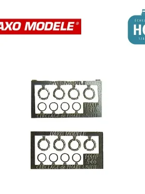 Cerclages phares à pincette + entourages feux rouge HO Haxo Modèle HM44139 - Neuheit
