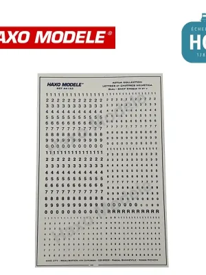 Direkt kaufen - Planche marquages Helvetica 3 tailles Ep IV et V bleu HO Haxo Modèle HM44153
