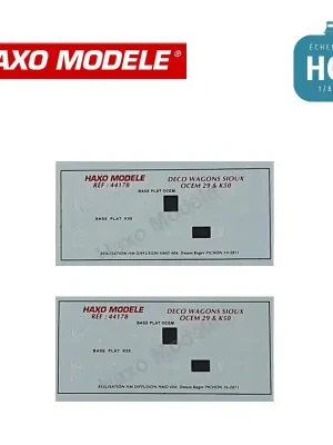 Versandbereit | Déco wagon brise glace Sioux plat OCEM 29 et plat K50 HO Haxo Modèle HM44178