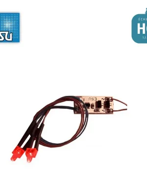 Kit éclairage feux de fin de convoi ( 2 Leds rouges) HO ESU 50705 - Sale