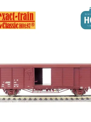 Wagon couvert DR Expresswagen Gehhmmss 14.051, 7 Sicken, Tür mit Verstärkung, Epoche IVa Ep IV HO Exact-Train EX20700 - Direkt bestellen