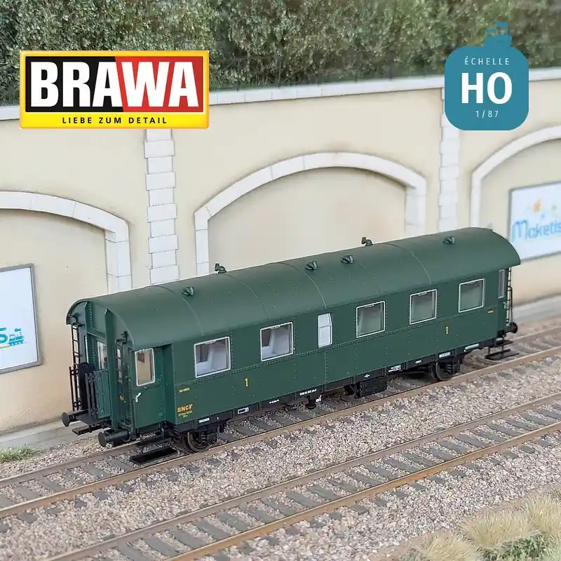 Voiture voyageur "Boîte à Tonnerre" A5 tmfp 1ère classe SNCF Ep III HO Brawa 46715 - Aktionspreis