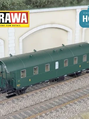 Schnäppchen - Voiture voyageur "Boîte à Tonnerre" B6 tnf 2ème classe SNCF Ep III HO Brawa 46717