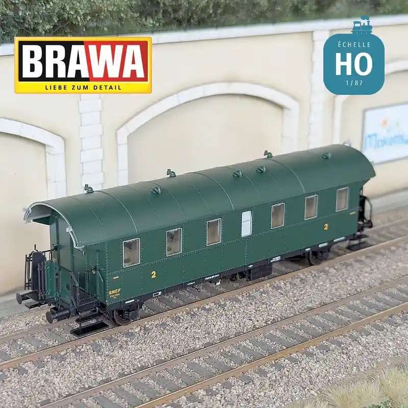 Schnäppchen - Voiture voyageur "Boîte à Tonnerre" B6 tnf 2ème classe SNCF Ep III HO Brawa 46717