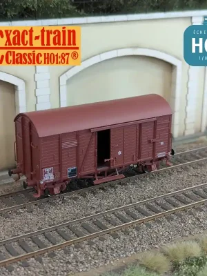 Ausverkauf - Wagon couvert Oppeln SNCF rouge boite essieux SKF Ep III HO Exact-train EX20786