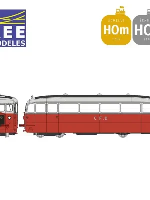 Autorail Diesel DE DION Type ND Vivarais-Lozère rouge/gris CFD Ep III Digital son HOm REE VM-054S - Einfach bestellen