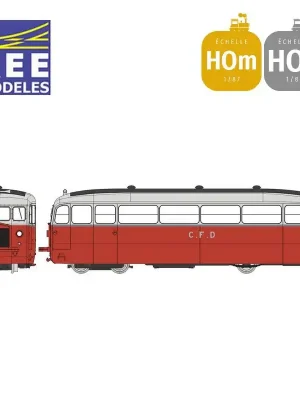 Autorail Diesel DE DION Type NC Saône & Loire rouge/gris CFD Ep II-III Digital son HOm REE VM-057S - Nur heute