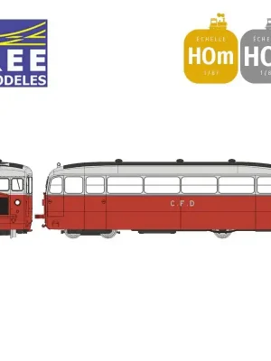 Hammerpreis - Autorail Diesel DE DION Type ND Vivarais rouge/gris CFD Ep III Digital son HOm REE VM-055S