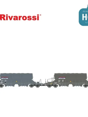 Coffret 2 wagons-trémies type Taoos gris NACCO "A CIT Company" Ep VI HO Rivarossi HR6668 | Einfach bestellen