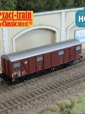 Premium-Qualität | Wagon couvert DB Gbs 254 UV EUROP Ep III HO Exact-Train EX20734