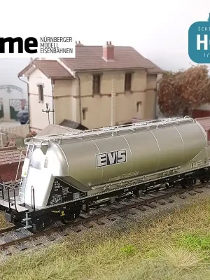 Hohe Qualität | Wagon silo pulvérulents Uacns "EVS", argent EP VI, ref 503805