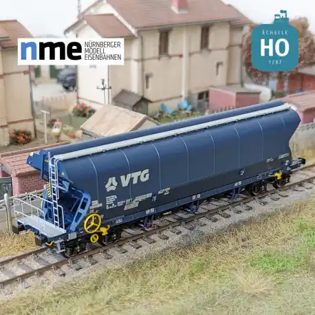Fast ausverkauft - Wagon céréalier Tagnpps 102m³ VTG bleu Ep VI HO NME 504630