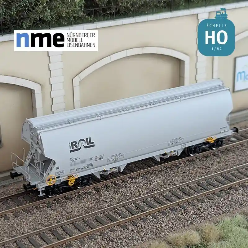 Jetzt verfügbar - Wagon céréalier Tagnpps 95m³ ATIR gris clair Ep VI HO NME 509644