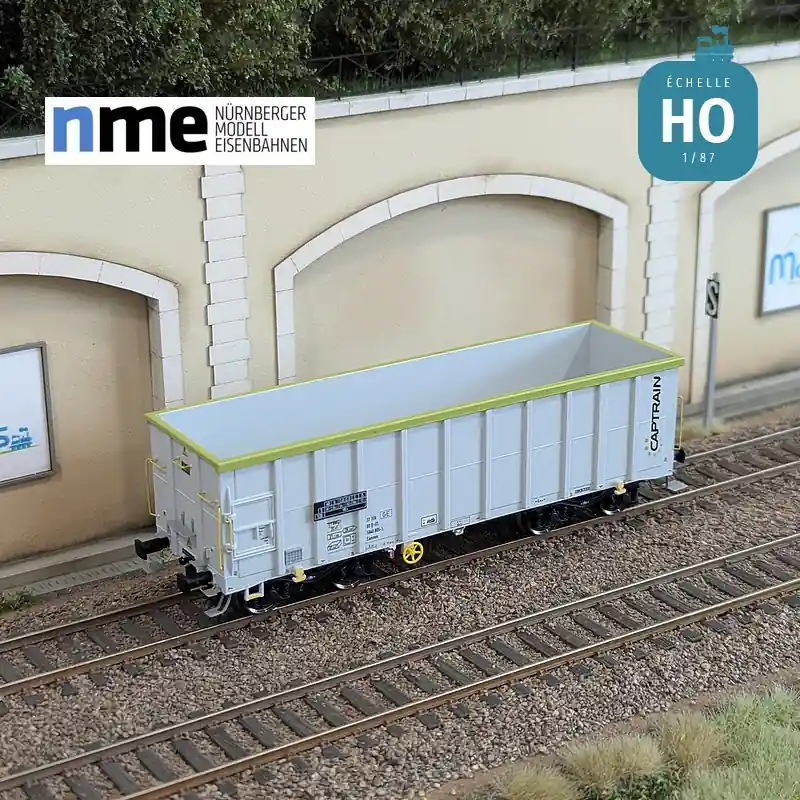 Nur noch heute | Wagon tombereau Eamnos 57m³ CAPTRAIN gris clair Ep VI HO NME 542603
