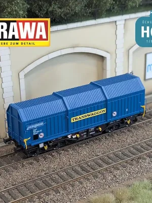 Wagon télescopique type Shimmns2 Transwaggon DB Ep IV HO Brawa 51005 | Sale