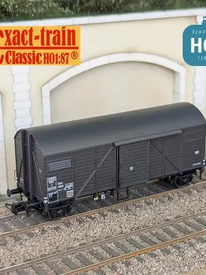 Jetzt kaufen | Wagon couvert Bremen EUROP Gmds Brun foncé Ep III SNCF HO Exact-Train EX23769