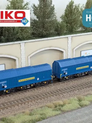Set 2 wagons télescopiques Shimmns Transwaggon Ep V HO Piko 58296 - Ausverkauf