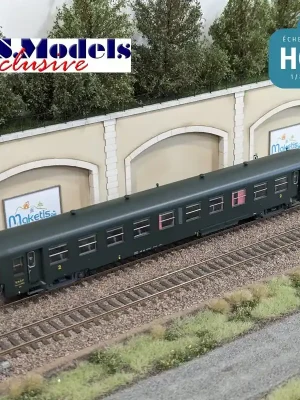 Voiture voyageur USI Bmyfi U61 longue verte Marquage 1956 SNCF Ep IIId HO LS Models MW40028 - Bestellbar