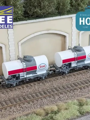 Coffret 2 wagons citernes pétrole ESSO SNCF Ep IV HO REE WB-878 | Deal
