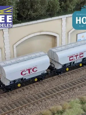 Direkt vom Hersteller | Coffret 2 wagons céréaliers CTC SNCF Ep III HO REE WB-880
