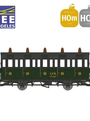 Bewährte Qualität | Voiture voyageur "CAGE A POULES" CFD Ep II-IIIA HOm REE VM-041