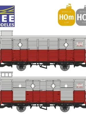 Coffret 2 wagons fourgons CFC rouge/gris Ep III-IV HOm REE VM-047 | Jetzt erhältlich