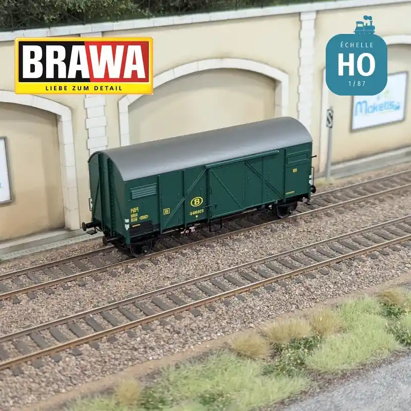 Qualitätsprodukt - Wagon couvert type Gmhs SNCB Ep III HO Brawa 51183