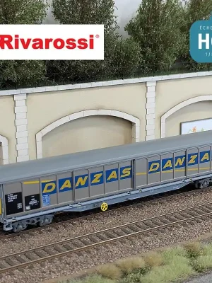 Nur heute - Wagon à parois coulissantes à bogies Habils "Danzas" SBB-CFF Ep V HO Rivarossi HR6649
