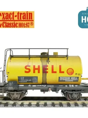 Wagon-citerne Uedinger Shell DB Ep IV (patiné) HO Exact-train EX22057 - Nur noch wenige