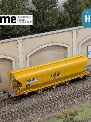 Wagon céréalier Tagnpps 101m3 NACCO jaune Ep VI HO NME 511634 - Neu hinzugefügt