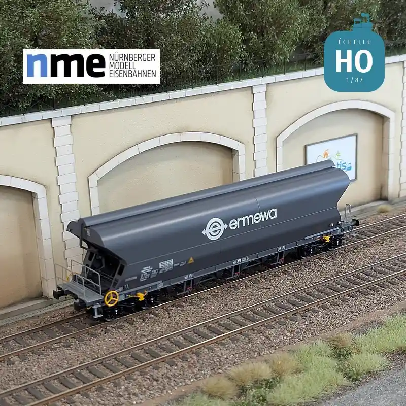 Direkt bestellen - Wagon céréalier Tagnpps 101m3 ERMEWA gris foncé Ep VI HO NME 514614