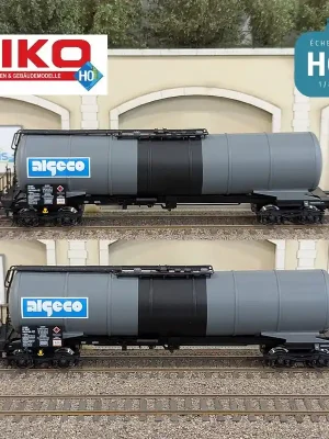 Geprüfte Qualität | Set 2 wagons citernes coudés ALGECO SNCF Ep VI HO Piko 28316