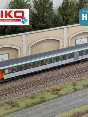 Nur noch kurze Zeit - Voiture voyageurs Corail Vu 2ème classe et fourgon SNCF Ep IV HO Piko 97142