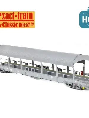 Jetzt neu - Set de 4 wagons transport de voitures 1 type Sdt Talbot N°1 BLS Ep VI HO Exact-Train EX25001