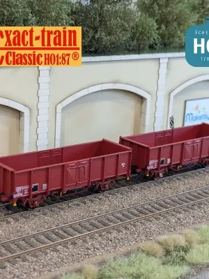 Meistverkauft | Set 2 wagons tombereaux UIC II Tow EUROP boîtes d’essieux OCEM/SKF, roues Leonard et pleines SNCF Ep III HO Exact-Train EX23950