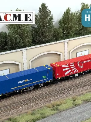 Wagon multimodal articulé 90‘ type Sggmrss PKP Cargo avec 2 caisses mobiles EP VI HO ACME 40494 - Aktionspreis
