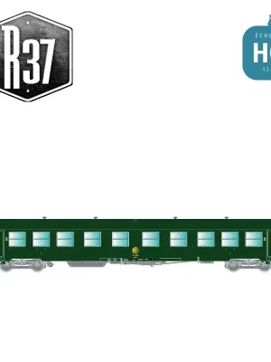 Heute bestellen - Voiture voyageurs USI B10t longue bogie Y24 verte SNCF Ep III avec éclairage HO R37 42513