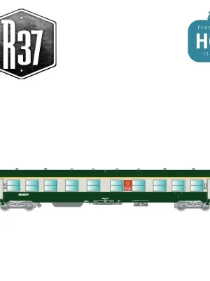 Voiture voyageurs USI A4t4 longue bogie Y24 vert/gris SNCF Ep V avec éclairage HO R37 42522 | Ausverkauf