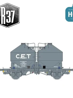 Markenqualität | Wagon silo bi-dômes transport de ciment déco C.E.T SNCF Ep IV HO R37 43112